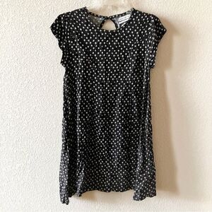 Urban Outfitters Ditsy Floral Boho Casual Spring Little Black Mini Dress Small S